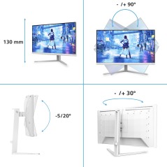 Philips Evnia 5000 27M2N5201P 00 écran plat de PC 68,6 cm (27") 1920 x 1080 pixels Full HD LCD Blanc