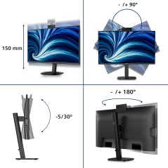 Philips 27B2N3500JH écran plat de PC 68,6 cm (27") 2560 x 1440 pixels Quad HD LCD Noir