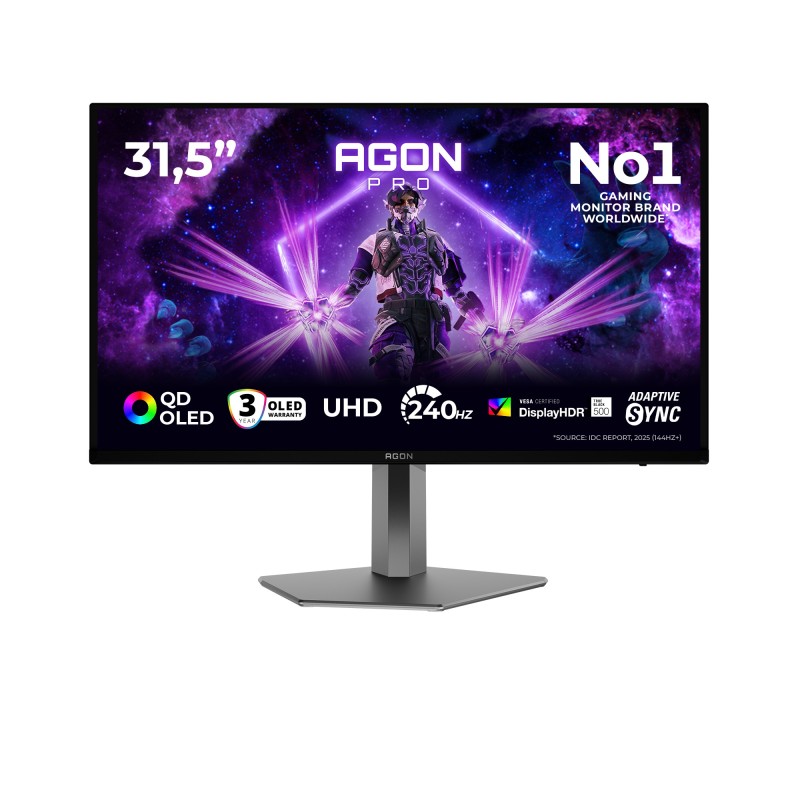 AOC AGON PRO AG326UZD2 écran plat de PC 80 cm (31.5") 3840 x 2160 pixels 4K Ultra HD OLED Noir AOC AGON PRO AG326UZD2 écran plat de PC 80 cm (31.5") 3840 x 2160 pixels 4K Ultra HD OLED Noir