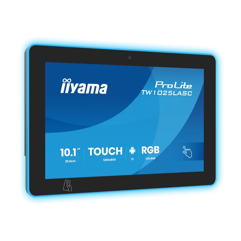 iiyama ProLite TW1025LASC-B3PNR écran plat de PC 25,6 cm (10.1") 1280 x 800 pixels WXGA LED Écran tactile Multi-utilisateur Noir