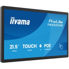 iiyama TW2223AS-B3P Écran d'affichage dynamique Écran plat interactif 54,6 cm (21.5") Wifi 450 cd/m² Full HD Noir Écran tactile