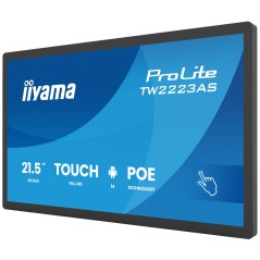iiyama TW2223AS-B3P Écran d'affichage dynamique Écran plat interactif 54,6 cm (21.5") Wifi 450 cd m² Full HD Noir Écran tactile