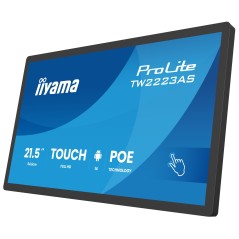 iiyama TW2223AS-B3P Écran d'affichage dynamique Écran plat interactif 54,6 cm (21.5") Wifi 450 cd m² Full HD Noir Écran tactile