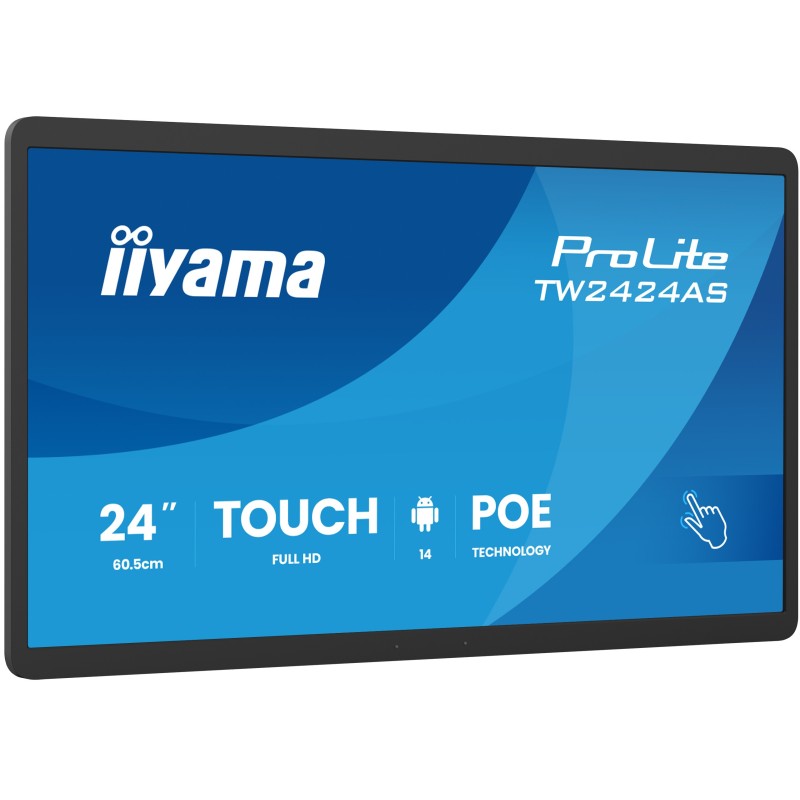 iiyama TW2424AS-B3P Écran d'affichage dynamique Écran plat interactif 60,5 cm (23.8") Wifi 450 cd/m² Full HD Noir Écran tactile