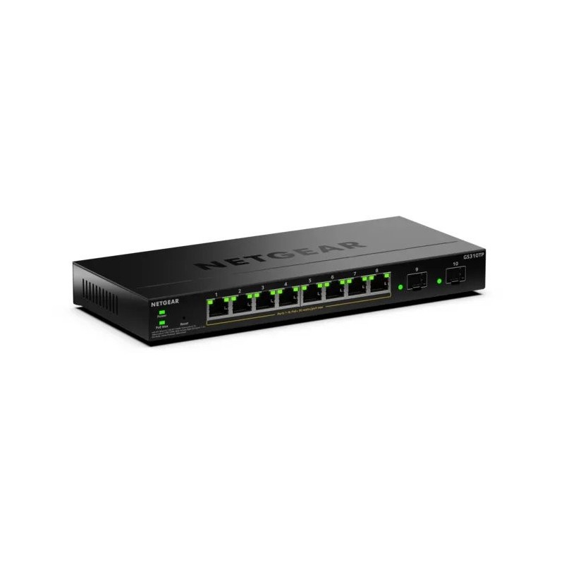 NETGEAR GS310TPv2 Géré L2/L3 Gigabit Ethernet (10/100/1000) Connexion Ethernet, supportant l'alimentation via ce port (PoE)
