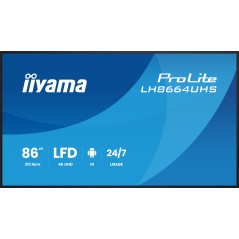 iiyama LH8664UHS-B3AG Écran d'affichage dynamique Écran plat de signalisation numérique 2,17 m (85.6") Wifi 500 cd/m² 4K Ultra