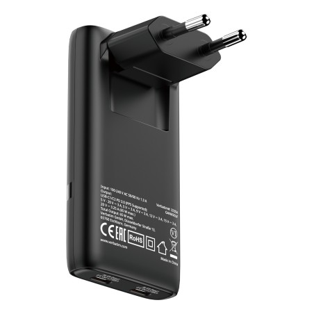 Verbatim 32354 chargeur d'appareils mobiles Ordinateur portable, Smartphone, Tablette Noir Secteur Charge rapide Intérieure