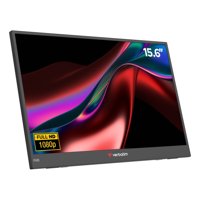 Verbatim Portable 15.6" FHD Monitor LIGHT Moniteur portable Noir 39,6 cm (15.6") LCD 1920 x 1080 pixels Verbatim Portable 15.6" FHD Monitor LIGHT Moniteur portable Noir 39,6 cm (15.6") LCD 1920 x 1080 pixels