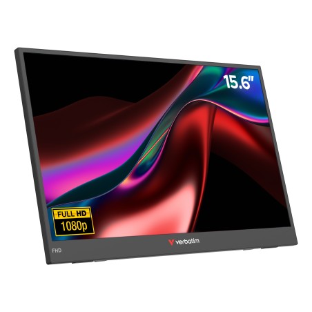 Verbatim Portable 15.6" FHD Monitor LIGHT Moniteur portable Noir 39,6 cm (15.6") LCD 1920 x 1080 pixels
