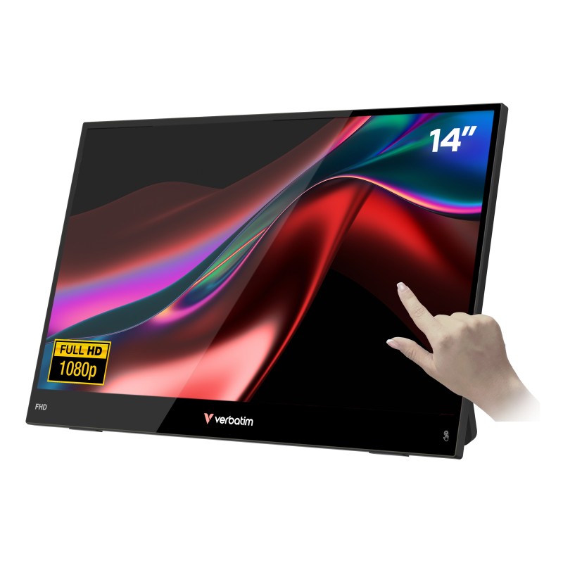 Verbatim Portable 14" FHD Touch Monitor LIGHT Moniteur portable Noir 35,6 cm (14") LCD 1920 x 1080 pixels Verbatim Portable 14" FHD Touch Monitor LIGHT Moniteur portable Noir 35,6 cm (14") LCD 1920 x 1080 pixels