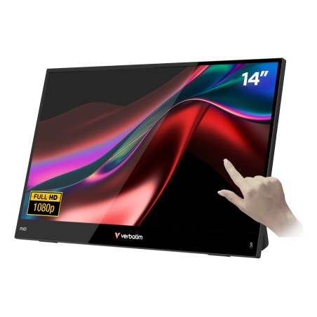 Verbatim Portable 14" FHD Touch Monitor LIGHT Moniteur portable Noir 35,6 cm (14") LCD 1920 x 1080 pixels