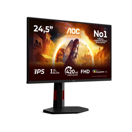 AOC G4 25G4KUR écran plat de PC 62,2 cm (24.5") 1920 x 1080 pixels Full HD LED Noir, Rouge