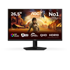 AOC G4 Q27G41ZDF écran plat de PC 67,3 cm (26.5") 2560 x 1440 pixels Quad HD QD-OLED Noir, Rouge