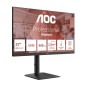 AOC E4 U27E4CV écran plat de PC 68,6 cm (27") 3840 x 2160 pixels 4K Ultra HD LED Noir AOC E4 U27E4CV écran plat de PC 68,6 cm (27") 3840 x 2160 pixels 4K Ultra HD LED Noir