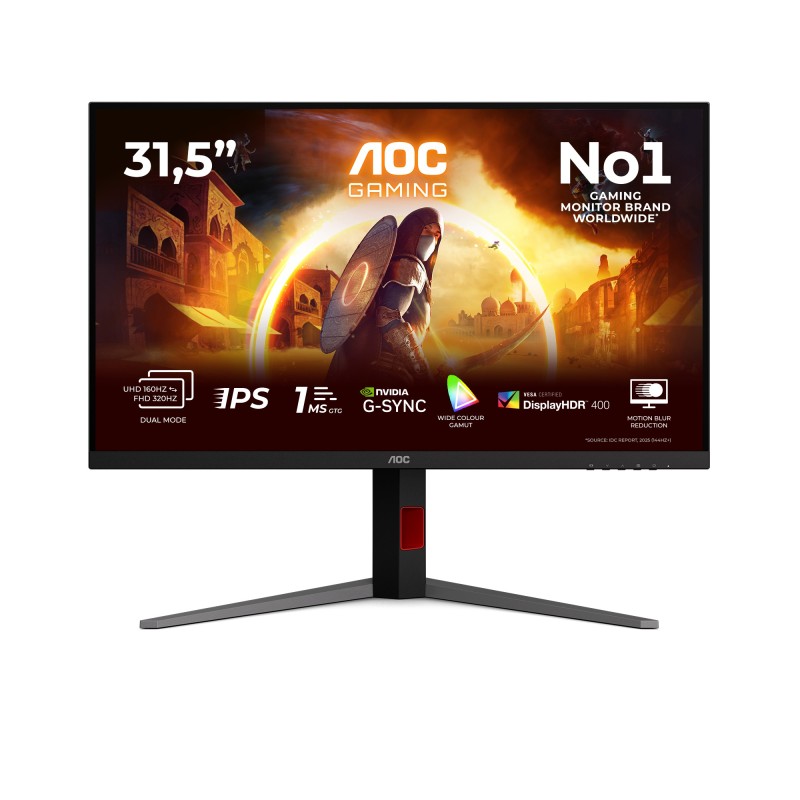 AOC G4 U32G4U écran plat de PC 80 cm (31.5") 3840 x 2160 pixels 4K Ultra HD Noir, Rouge AOC G4 U32G4U écran plat de PC 80 cm (31.5") 3840 x 2160 pixels 4K Ultra HD Noir, Rouge