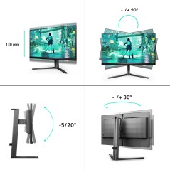 Philips Evnia 3000 25M2N3200U 00 écran plat de PC 62,2 cm (24.5") 1920 x 1080 pixels Full HD LCD Noir