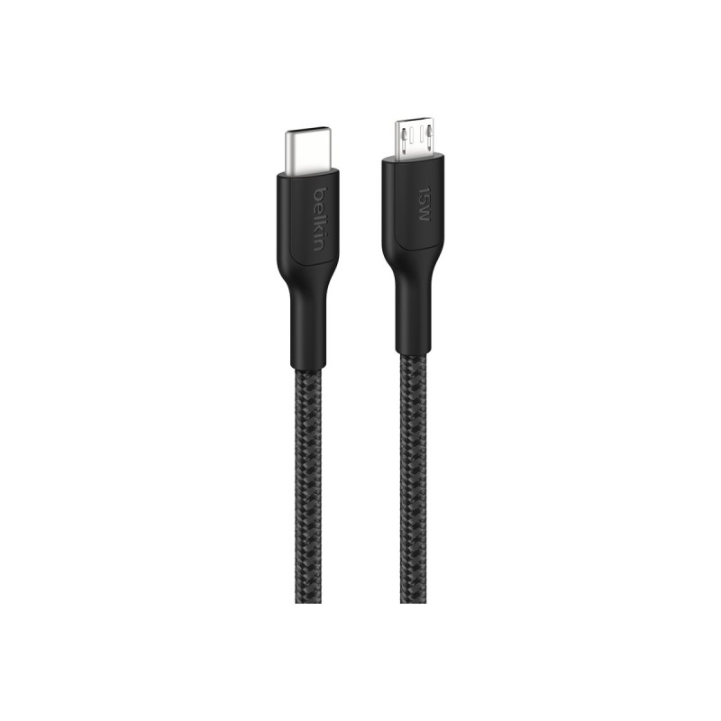 USB-C TO M-USB 2.0 BRAIDED PCR 1M BLA