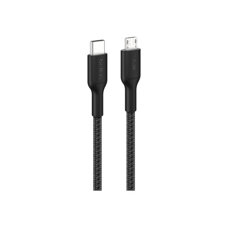 USB-C TO M-USB 2.0 BRAIDED PCR 1M BLA