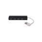 4-PORT travel USB 2.0 hub ultra slim