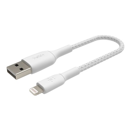 Lightning USB-A Cable Braid 0.15M White