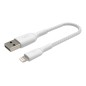 Lightning USB-A Cable Braid 0.15M White Lightning USB-A Cable Braid 0.15M White