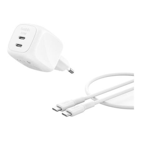 BoostCharge 50W Dual USB-C PD Wall Chrg