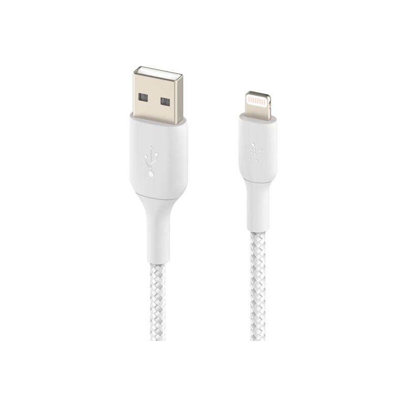 Lightning to USB-A Cable Braid 3M White Lightning to USB-A Cable Braid 3M White