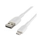 Lightning to USB-A Cable Braid 3M White Lightning to USB-A Cable Braid 3M White