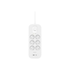 Surge Protection with USB C 6 Outlet