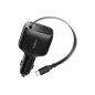 75W 2-Port w Retractable USB-C Cbl Car