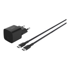 25W USB PD Wall Chrg w PPS BLK w/1m C-C
