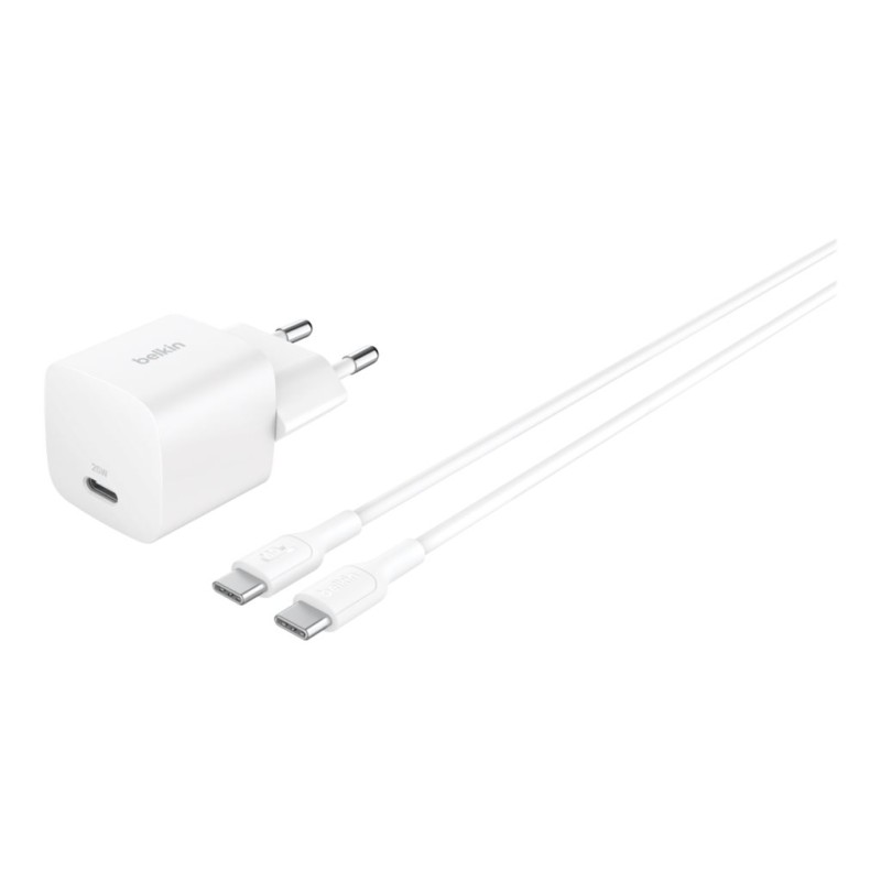 25W USB PD Wall Chrg w PPS WHT w/1m C-C 25W USB PD Wall Chrg w PPS WHT w/1m C-C
