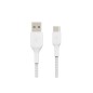 USB-A to USB-C Cable Braided 3M White