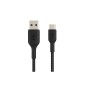 USB-A to USB-C Cable Braided 2M Black