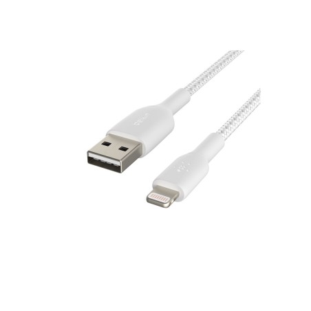 Lightning to USB-A Cable Braided 1M Whit