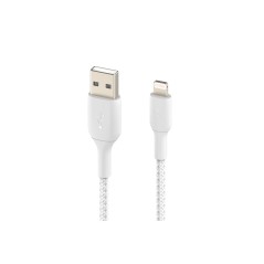 Lightning to USB-A Cable Braided 1M Whit