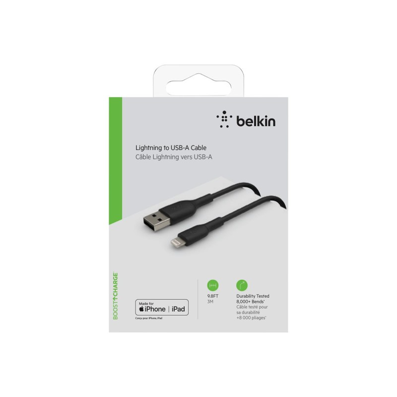 Lightning to USB-A Cable 3M Black