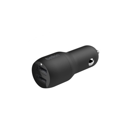 Dual USB-A Car Charger w/1M PVC A-LTG
