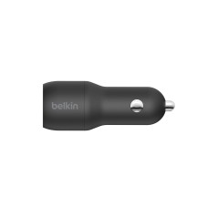 Dual USB-A Car Charger w/1M PVC A-LTG