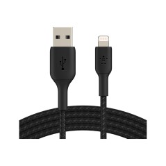 Lightning USB-A Cable Braid 0.15M Black