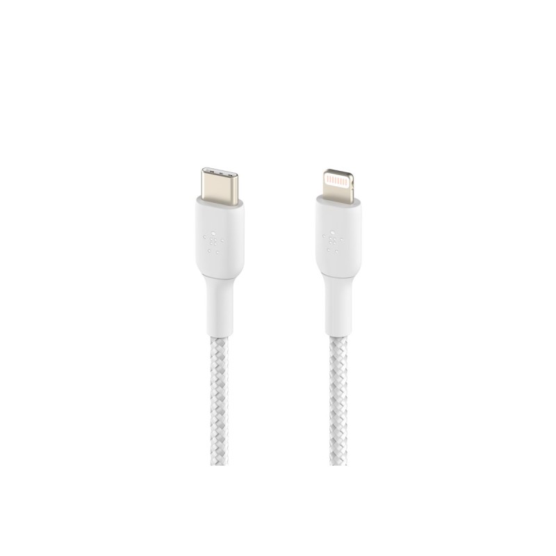 Lightning to USB-C Cable Braid 1M White Lightning to USB-C Cable Braid 1M White