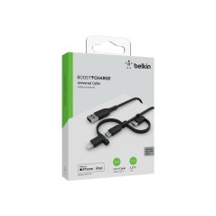 Belkin UNIVERSAL CABL MUSB LTG USBC BLK