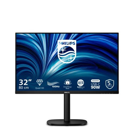 Philips 32B2U3601 00 écran plat de PC 80 cm (31.5") 2560 x 1440 pixels Quad HD LCD Noir