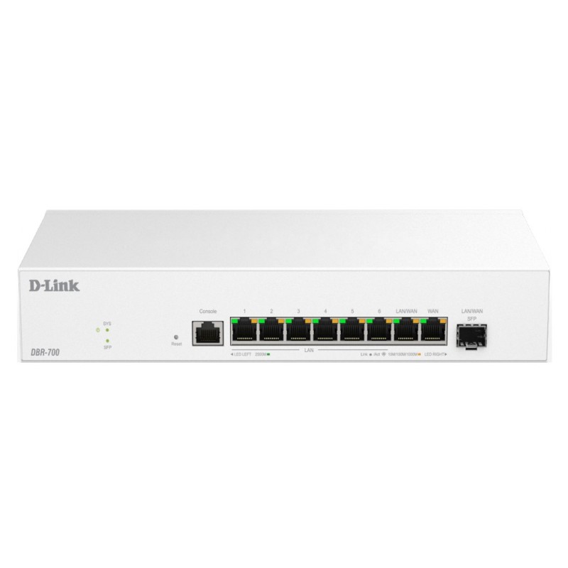 D-Link DBR-700 Routeur connecté 2.5 Gigabit Ethernet Blanc D-Link DBR-700 Routeur connecté 2.5 Gigabit Ethernet Blanc