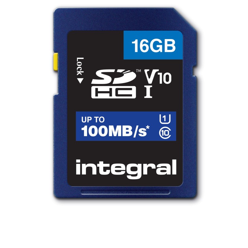 Integral INSDH16G-100V10 mémoire flash 16 Go SD UHS-I Integral INSDH16G-100V10 mémoire flash 16 Go SD UHS-I
