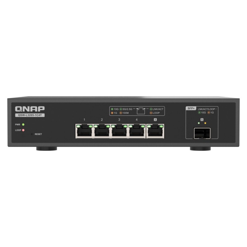 QNAP QSW-L3205-1C4T 4 Géré 10G Ethernet (100/1000/10000) Bureau Noir