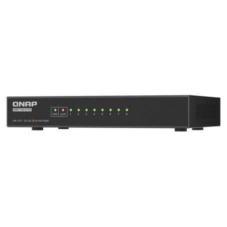 QNAP QSW-1108-8T-R2 commutateur réseau Non-géré 2.5G Ethernet (100 1000 2500) Bureau Noir