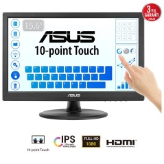 ASUS Touch VT169HE écran plat de PC 39,6 cm (15.6") 1920 x 1080 pixels Full HD LED Écran tactile Dessus de table Noir