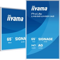 iiyama LH6581UHSG-1AG Écran d'affichage dynamique Écran plat de signalisation numérique 163,8 cm (64.5") Wifi 500 cd m² 4K