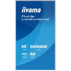 iiyama LH6581UHSG-1AG Écran d'affichage dynamique Écran plat de signalisation numérique 163,8 cm (64.5") Wifi 500 cd m² 4K